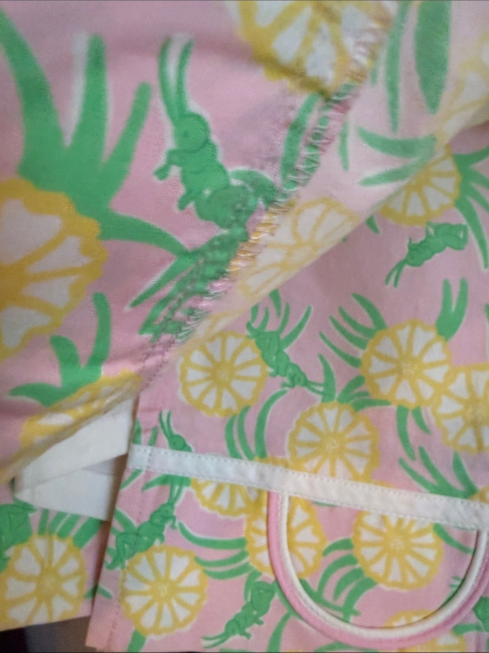 Lilly Pulitzer Pink Pineapple Print Scallop-Trim Skort Vintage - Picture 2 of 7